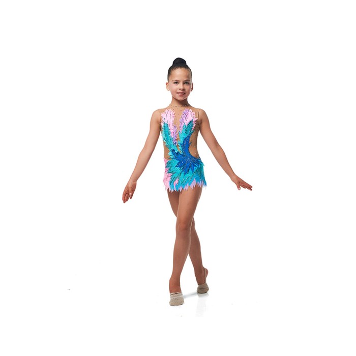 Купальник «Балетная туфелька», размер 34, 200 страз, MIX