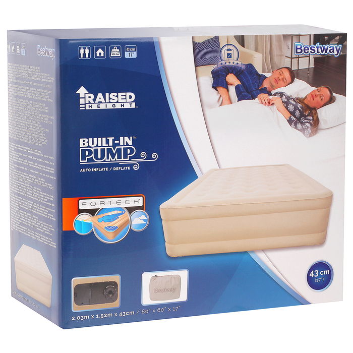 Матрас надувной Essence Fortech Queen 203х152х43 см, со встроенным насосом 69011