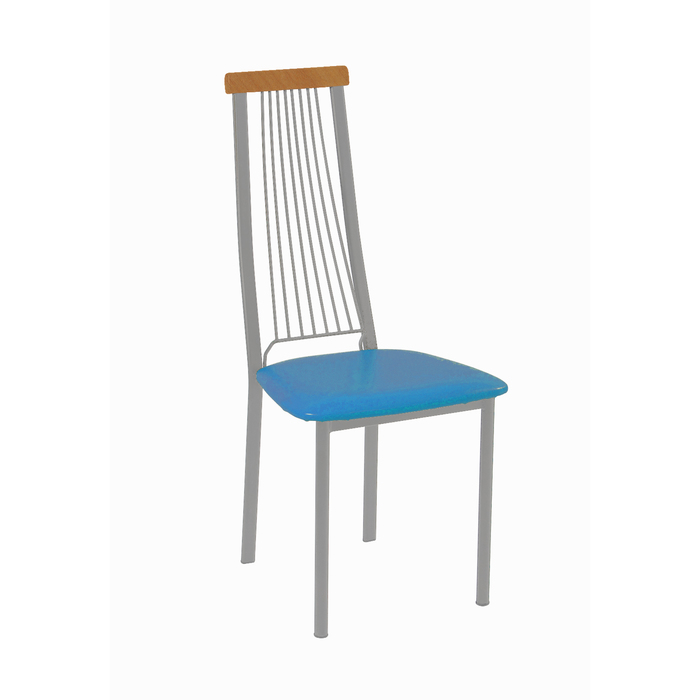 Стул СИ40Д 100х42х43, цвет металлик, синий/вишня