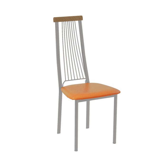 Стул СИ40Д 100х42х43, цвет металлик, оранжевый/бук