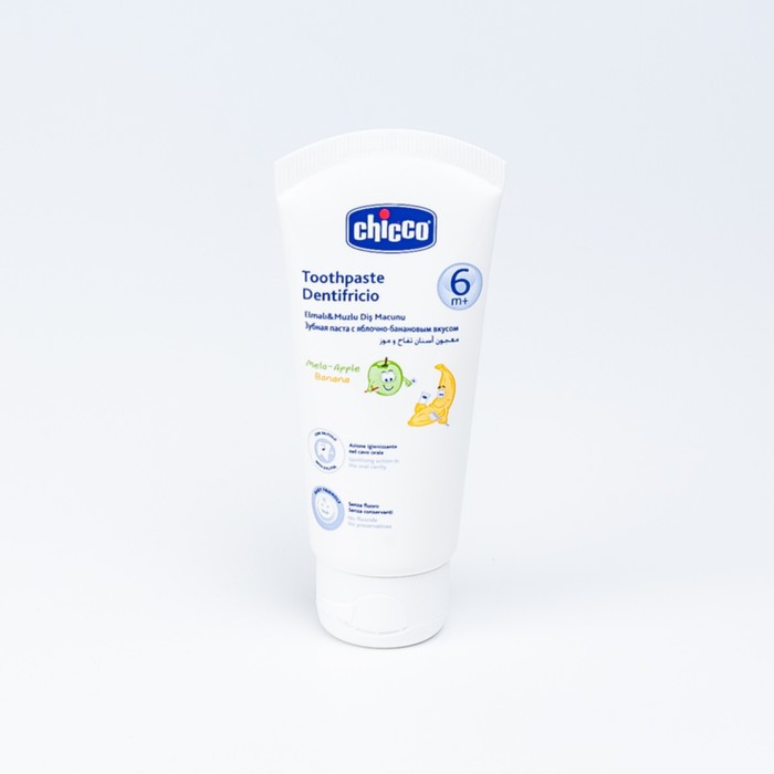 Зубная паста детск.со вкусом ябл.и банана, с ксилитолом, 6мес.+,, 50мл.
