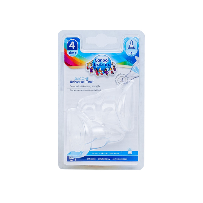 Соска универсальная антиколиковая силикон, 2 шт, для каши