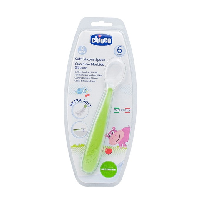 Ложка детская мягкая, силикон, от 6