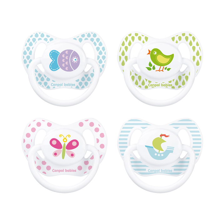 Пустышка круглая Summertime, латекс, возраст от 6-18 месяцев, цвет МИКС