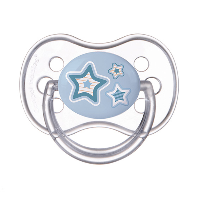 Пустышка круглая Newborn baby, силикон, возраст от 0-6 месяцев, цвет МИКС