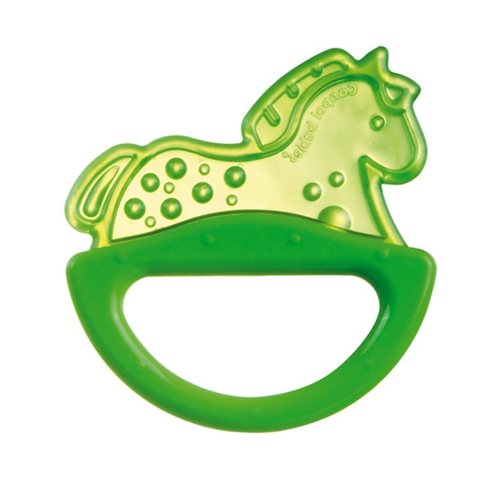 Погремушка с эластичным прорезывателем, возраст 0+, цвет МИКС