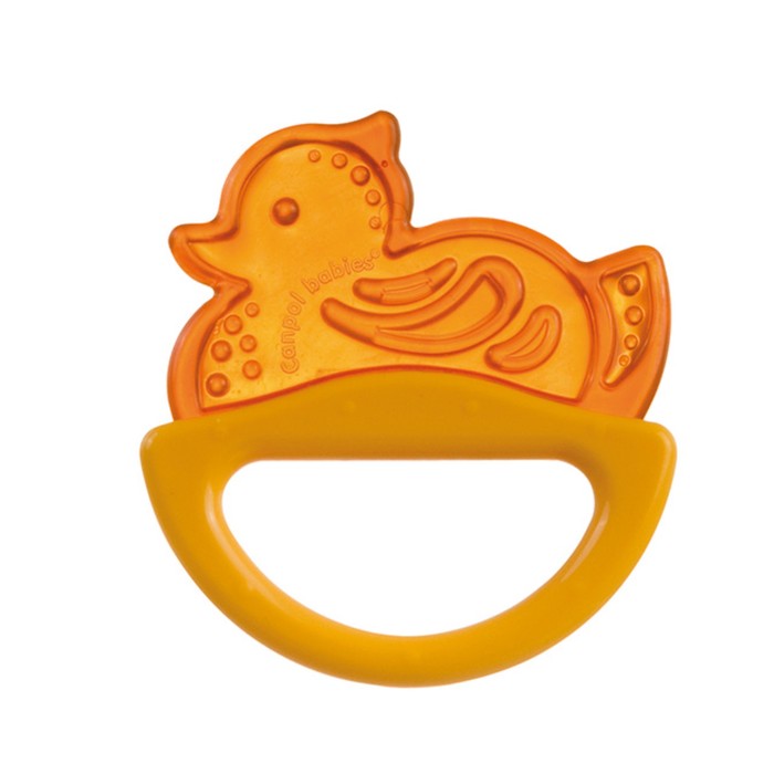 Погремушка с эластичным прорезывателем, возраст 0+, цвет МИКС