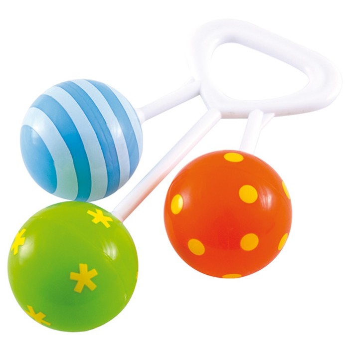 Погремушка "Три шарика", возраст 0+, цвет МИКС