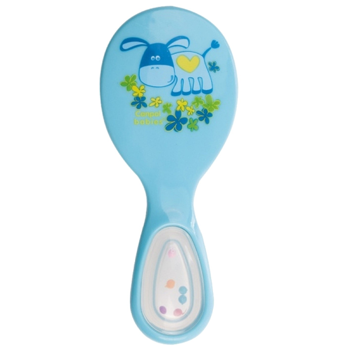 Щетка с погремушкой и гребнем, 0+