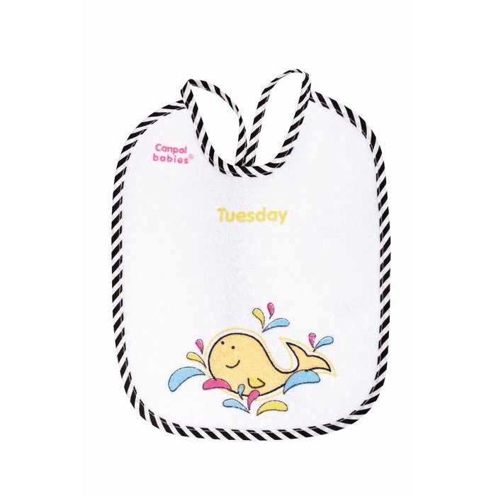 Нагрудник махровый, 7 шт, цвет МИКС