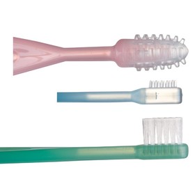 Зубная щётка детская, набор 3 шт.: щётка силиконовая, массажёр, щётка с мягкой щетиной, от 3 мес.