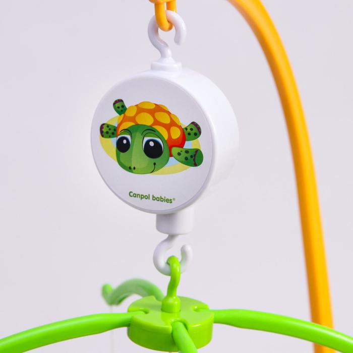 Карусель музыкальная пластиковая "Животные с зеркалами", возраст 0+, цвет МИКС