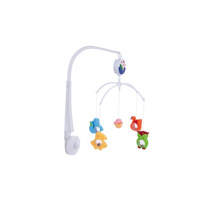 Карусель музыкальная пластиковая "Птички", возраст 0+, цвет МИКС