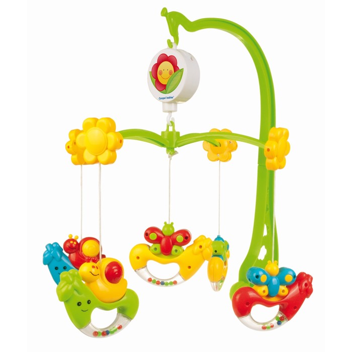 Карусель музыкальная пластиковая "Улитки", возраст 0+, цвет МИКС