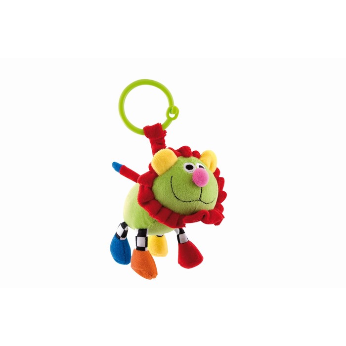 Игрушка мягкая подвесная с погремушкой 0+, форма: осел цвет: зеленый