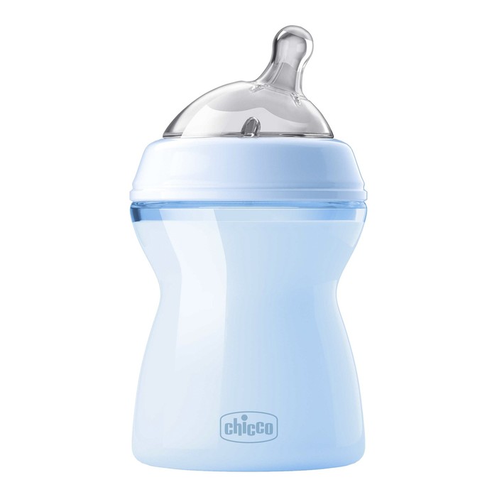 Бутылочка для кормления Natural Feeling,2мес.+ сил. соска с флексорами, 250мл.,голубая