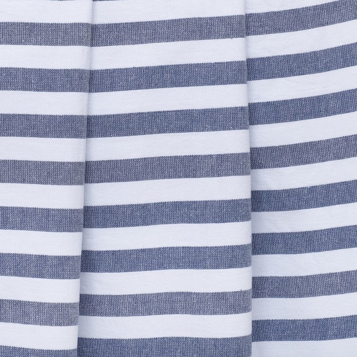 Полотенце пештемаль Turkish towel Полоса, голубой бордюр, 100х150 см, 330г/м2, хлопок 100%