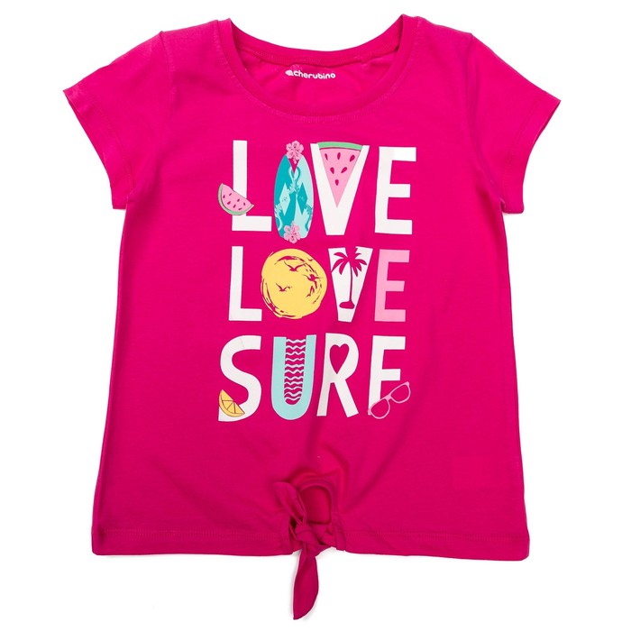 Футболка для девочки, рост 140 (72) см, цвет Фуксия