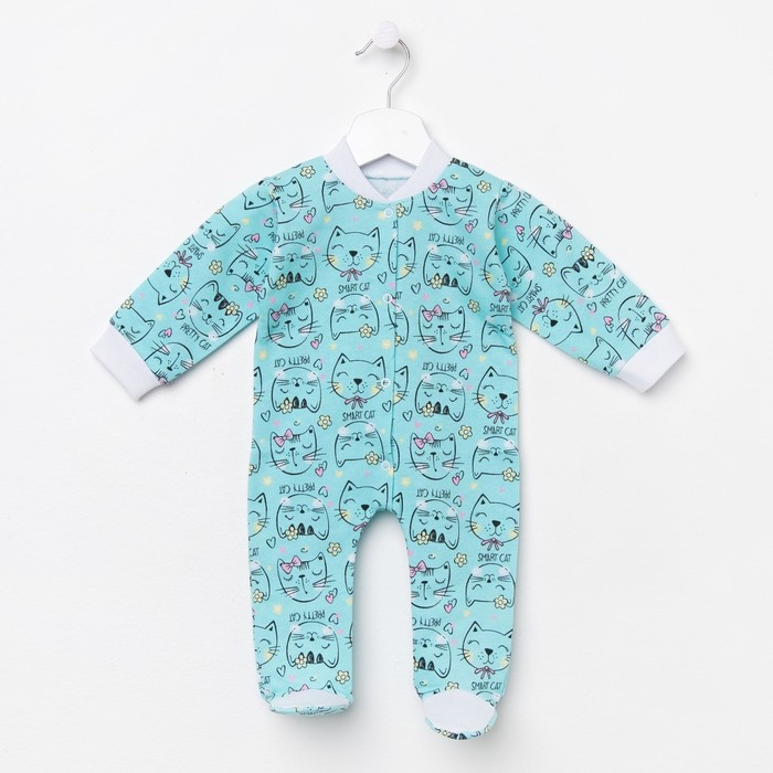 Комбинезон для девочки с закрытыми ножками, рост 86 см, цвет 0501 Ф_М