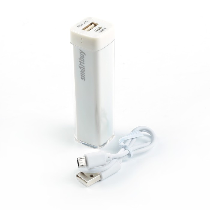 Аккумулятор внешний Smartbuy EZ-BAT, 2000 мАч, 0,5А, белый