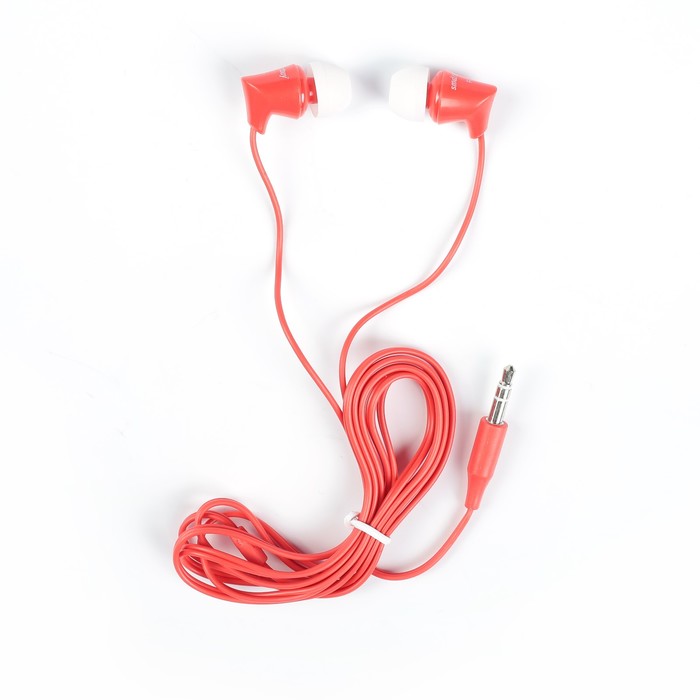 Наушники Smartbuy Junior, вакуумные, красные