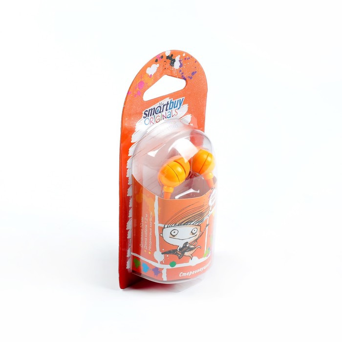 Наушники Smartbuy Color Trend, вакуумные, оранжевые