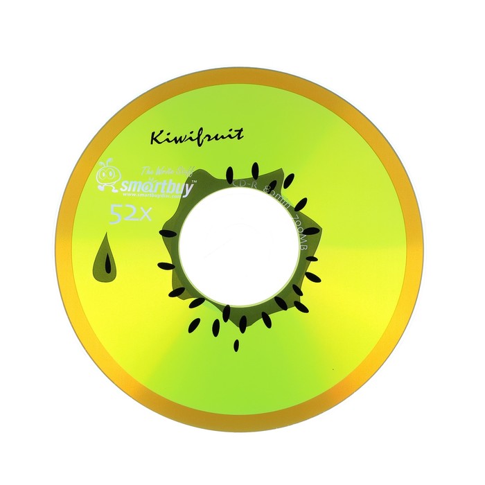 Диск CD-R Smartbuy Fresh-Kiwifruit, 52х, 700 Мб, Cake Box, 25 шт