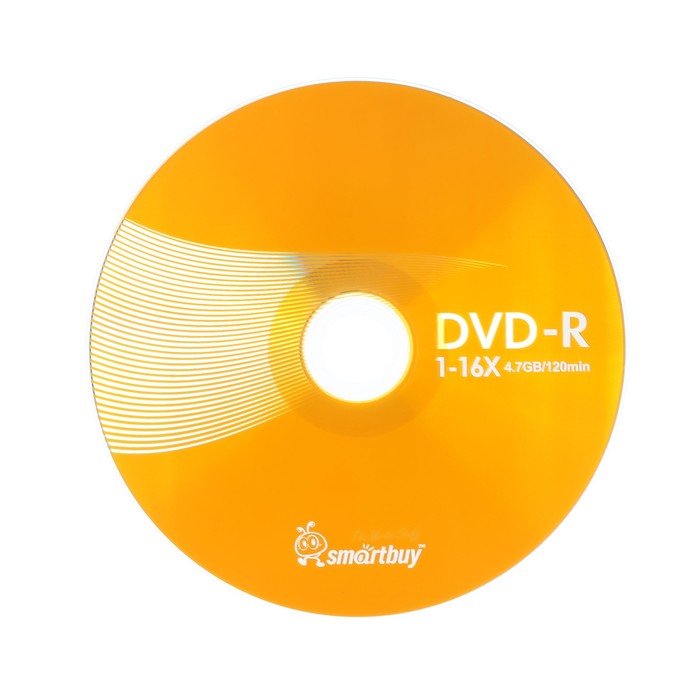 Диск DVD-R Smartbuy, 16х, 4,7 Гб, Cake Box, 25 шт