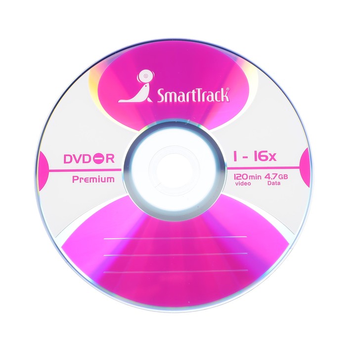 Диск DVD-R SmartTrack, 16x, 4,7 Гб, Cake Box, 25 шт