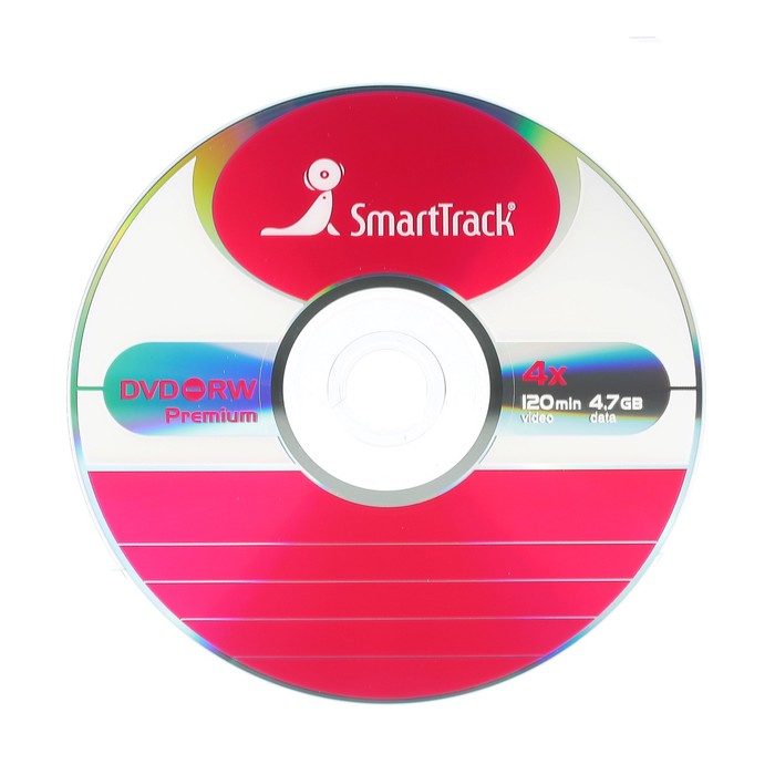 Диск DVD-RW SmartTrack, 4x, 4,7 Гб, Cake Box, 50 шт