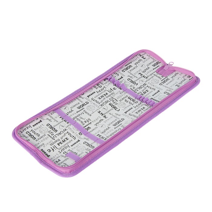 Пенал для кистей 340*70 лам.карт ПКК 08-5 дев "Слова микс" 51778