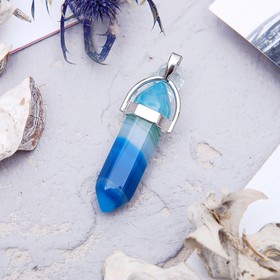 

Подвеска маятник, сфера "Агат голубой"