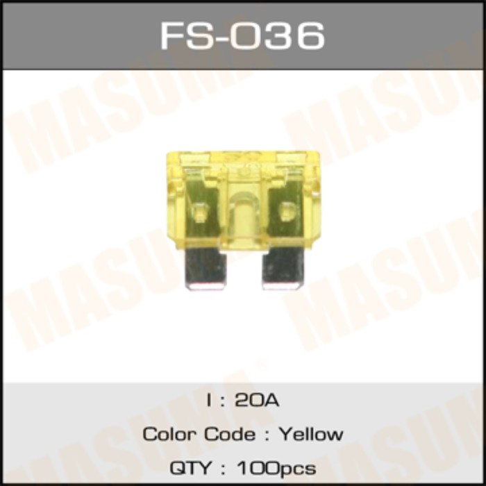 Предохранитель флажковый стандарт Masuma FS036