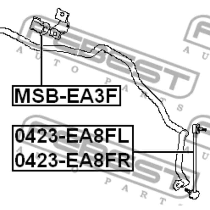 Тяга стабилизатора передняя левая febest 0423-ea8fl