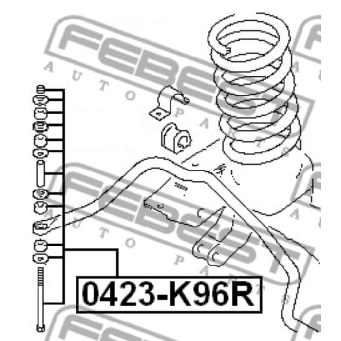 Тяга стабилизатора задняя febest 0423-k96r