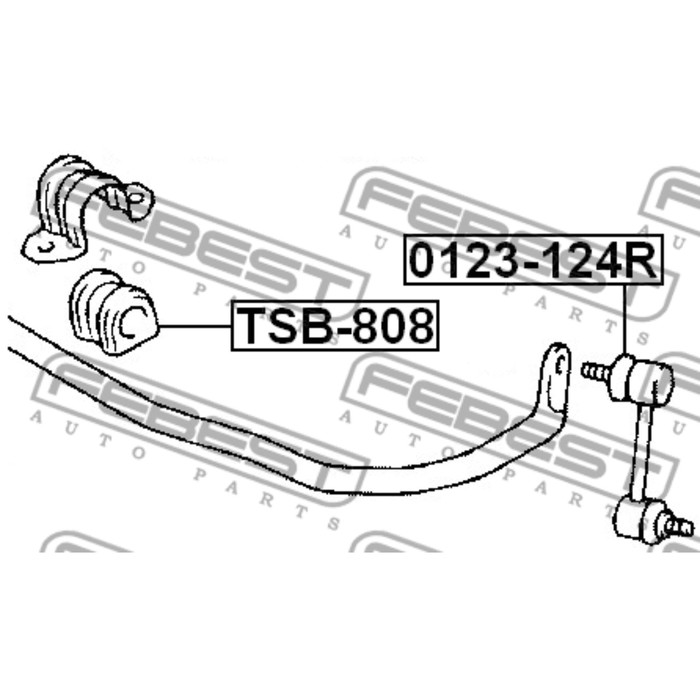Тяга стабилизатора задняя febest 0123-124r