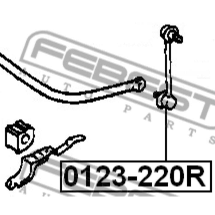 Тяга стабилизатора задняя febest 0123-220r