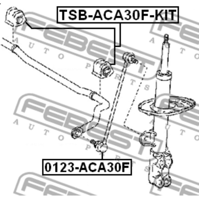 Тяга стабилизатора передняя febest 0123-aca30f