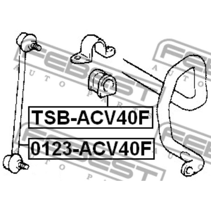 Тяга стабилизатора передняя febest 0123-acv40f