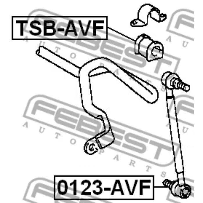 Тяга стабилизатора передняя febest 0123-avf