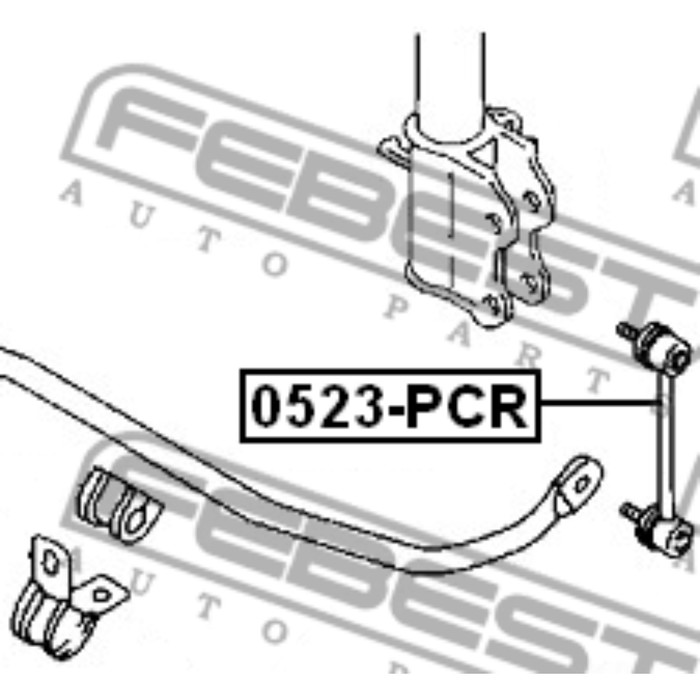 Тяга стабилизатора задняя febest 0523-pcr