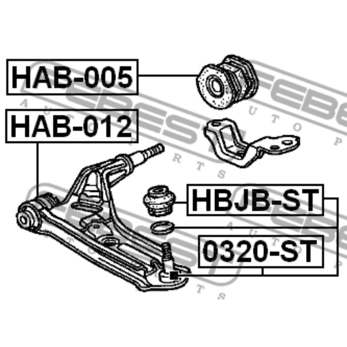 Опора шаровая FEBEST 0320-st