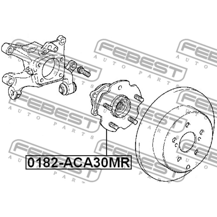 Ступица задняя febest 0182-aca30mr