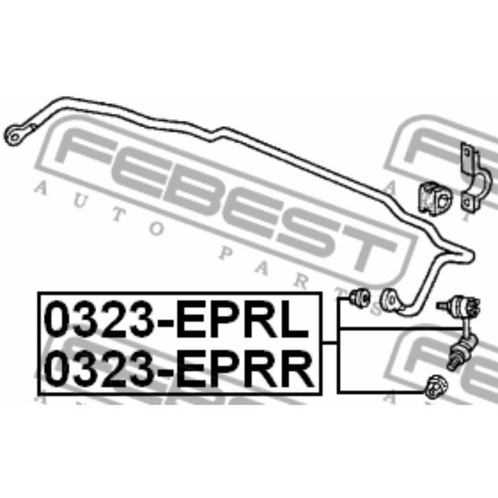 Тяга стабилизатора задняя левая febest 0323-eprl