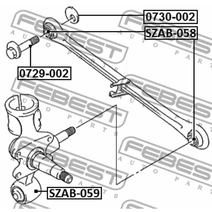 Болт с эксцентриком febest 0729-002