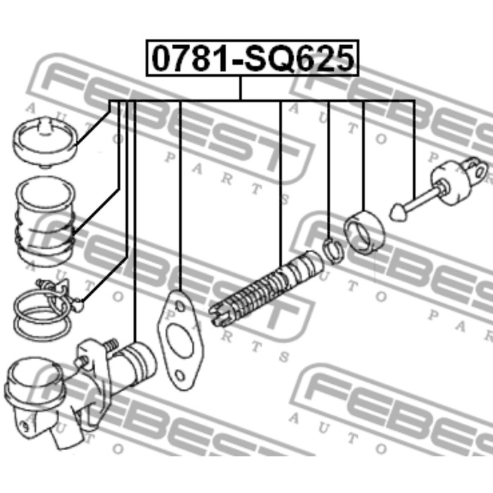 Цилиндр сцепления главный febest 0781-sq625