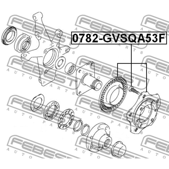 Ступица передняя febest 0782-gvsqa53f