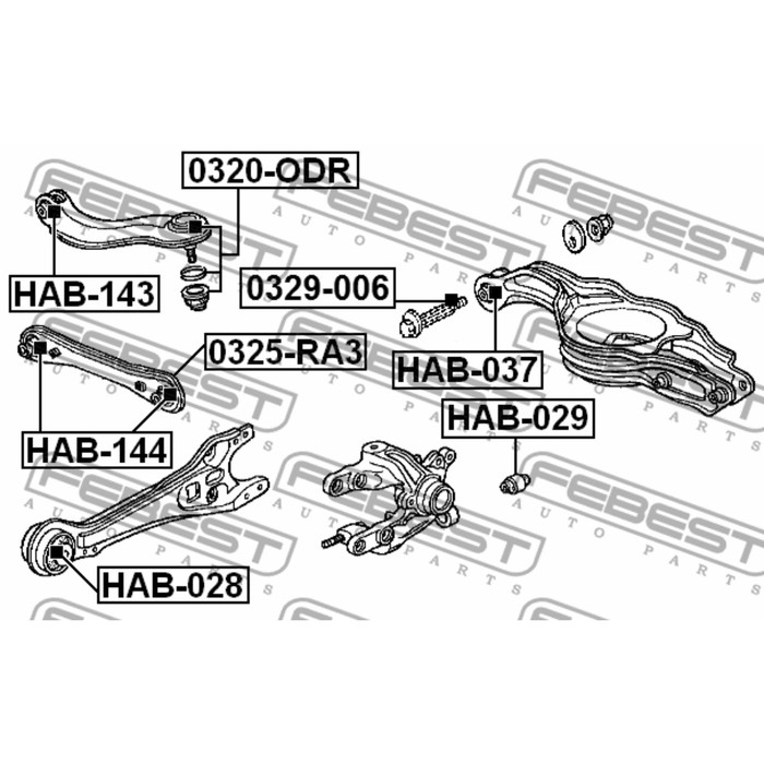 Болт с эксцентриком febest 0329-006