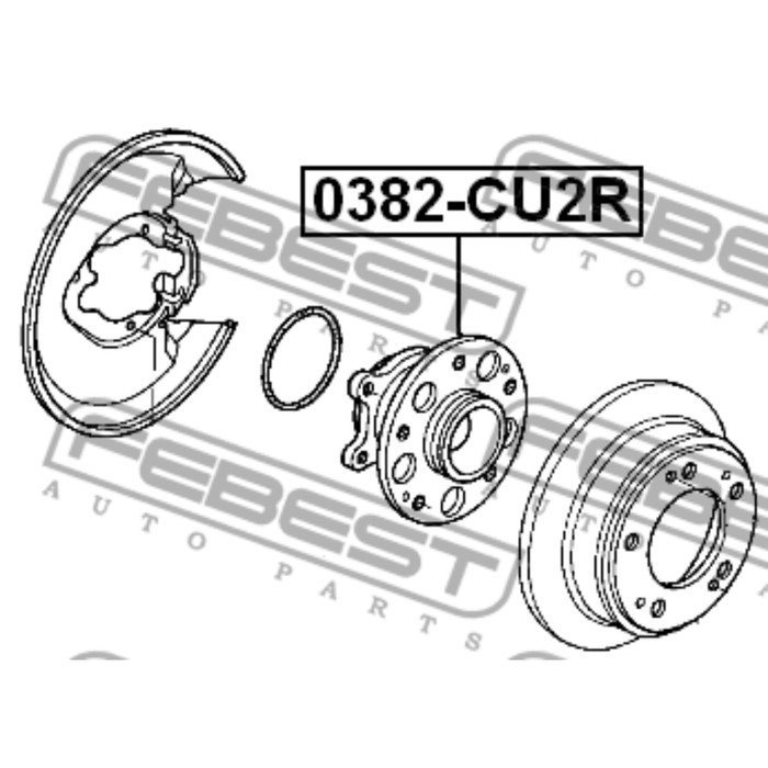 Ступица задняя febest 0382-cu2r