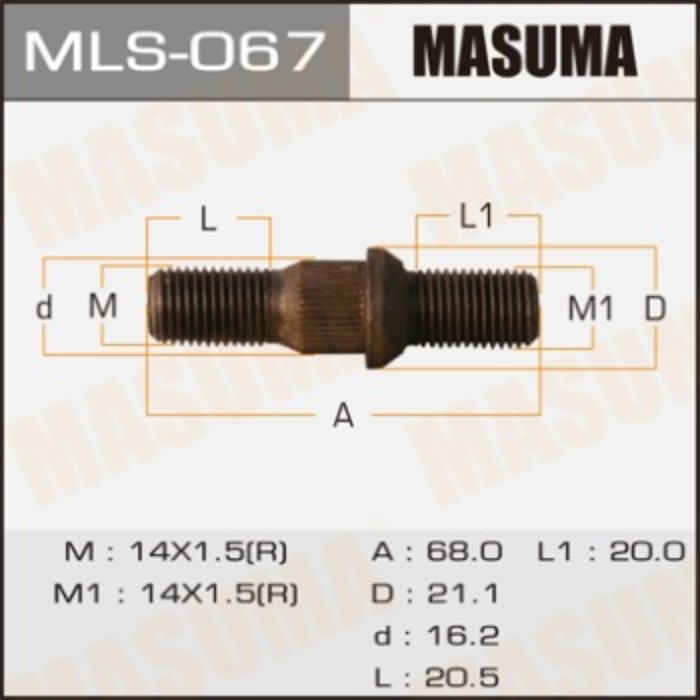 Шпилька для грузовика  Masuma MLS067